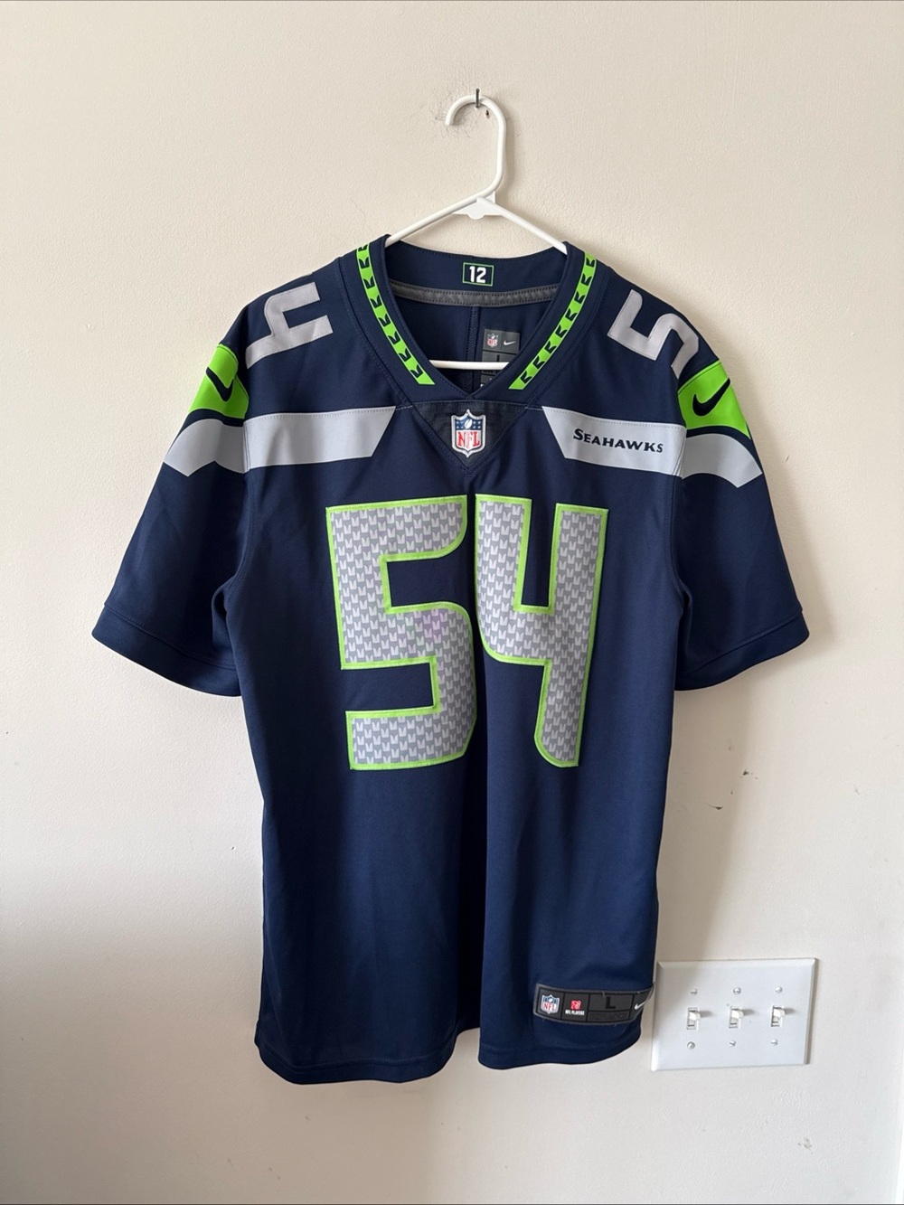 Men's Nike Bobby Wagner #54 Seattle Seahawks Vapor Lmtd NFL Jersey Sz L - RARE